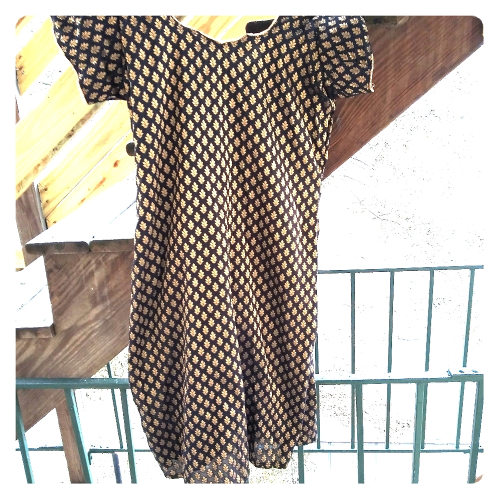 New Year's Eve Gold High Slit Dress